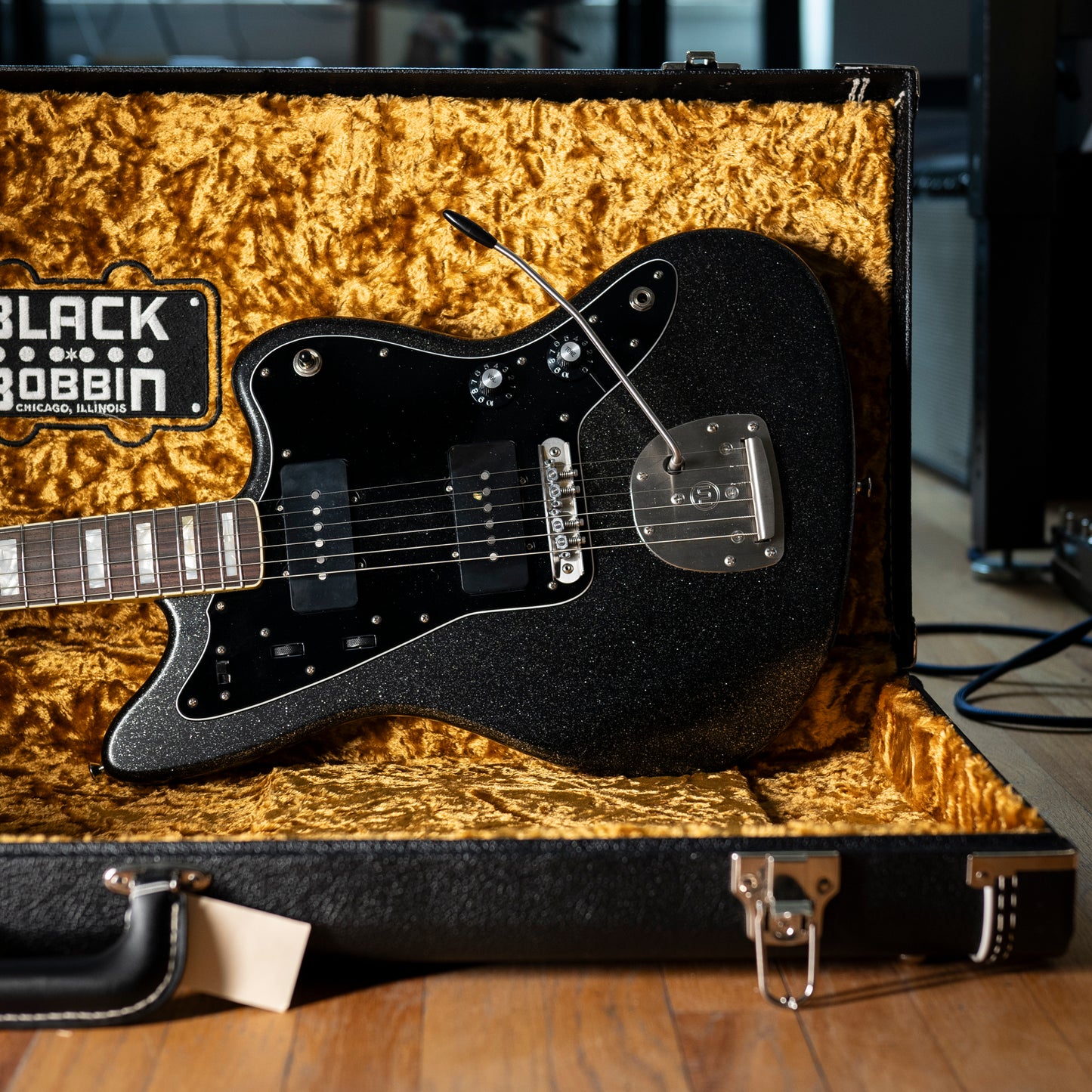 Black Bobbin Custom JM Black Sparkle w/ Matching Headstock USED