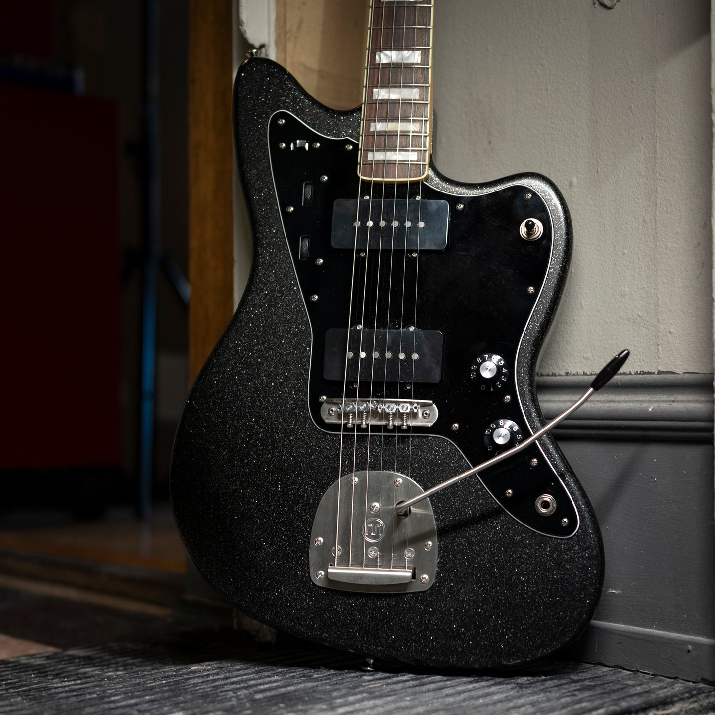 Black Bobbin Custom JM Black Sparkle w/ Matching Headstock USED