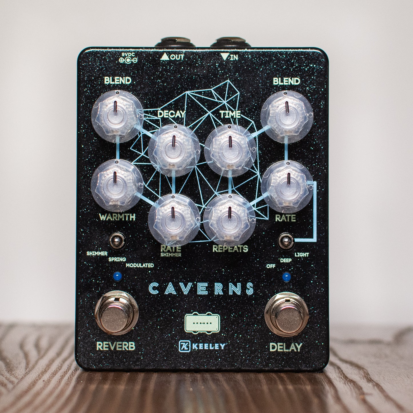 Keeley Caverns Reverb Delay v2 Black Sparkle