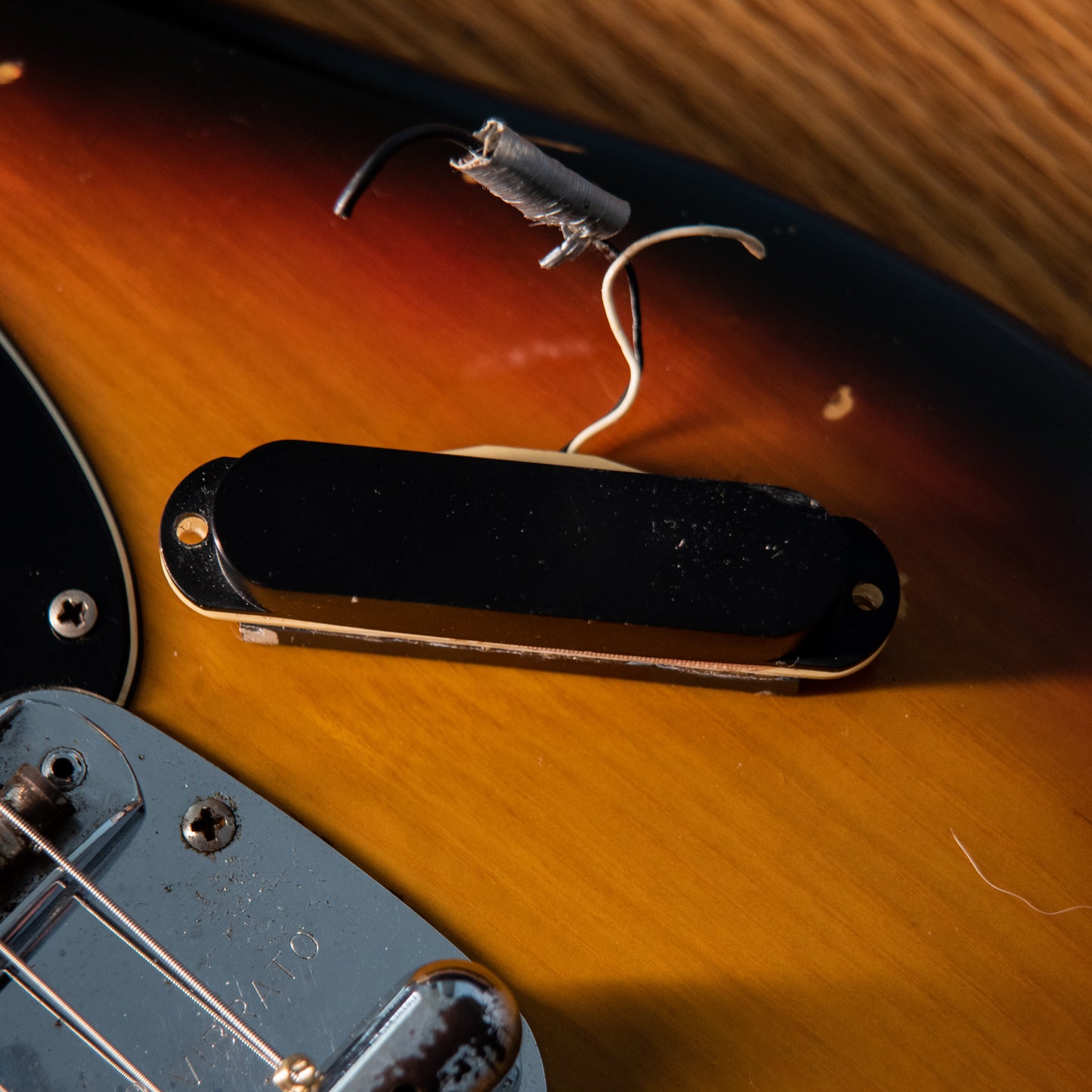 Fender Mustang Left Handed Sunburst 1970s w/OHSC