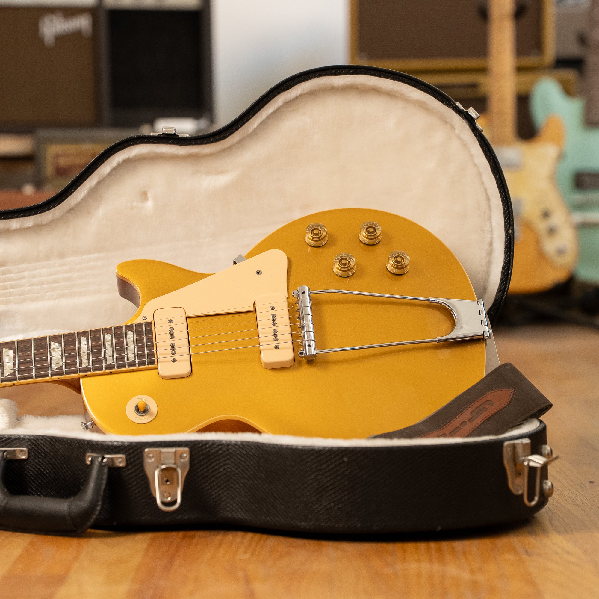 Gibson '52 Les Paul Tribute Prototype Goldtop 2009 – Black Bobbin