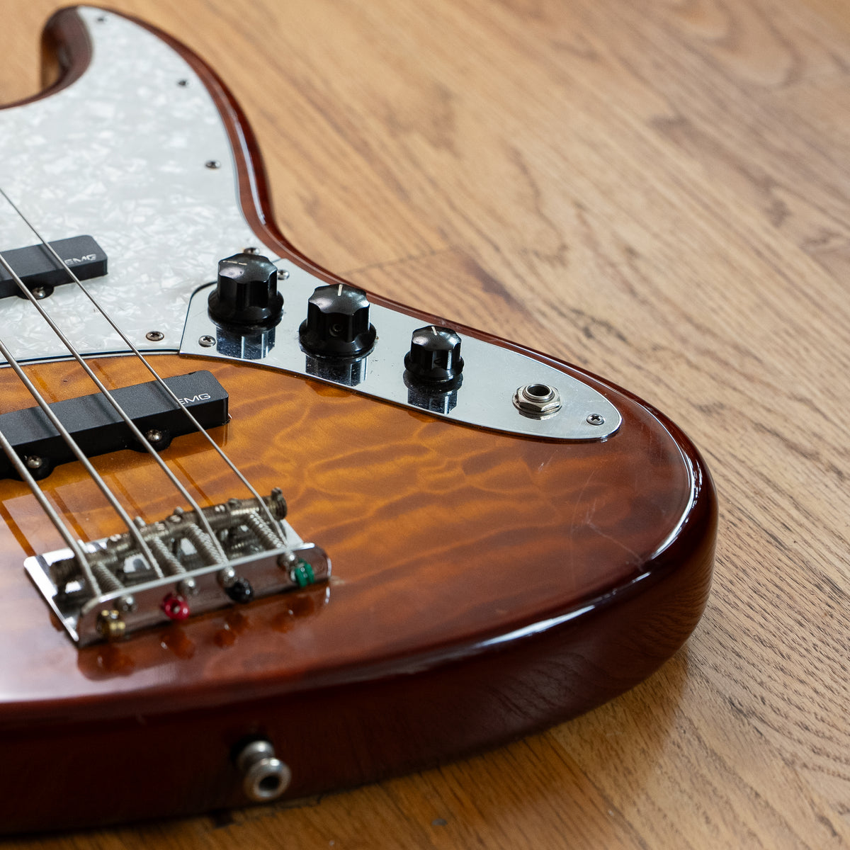 Fender P-J Tiger Sunburst 2000's Electric Bass - No Case