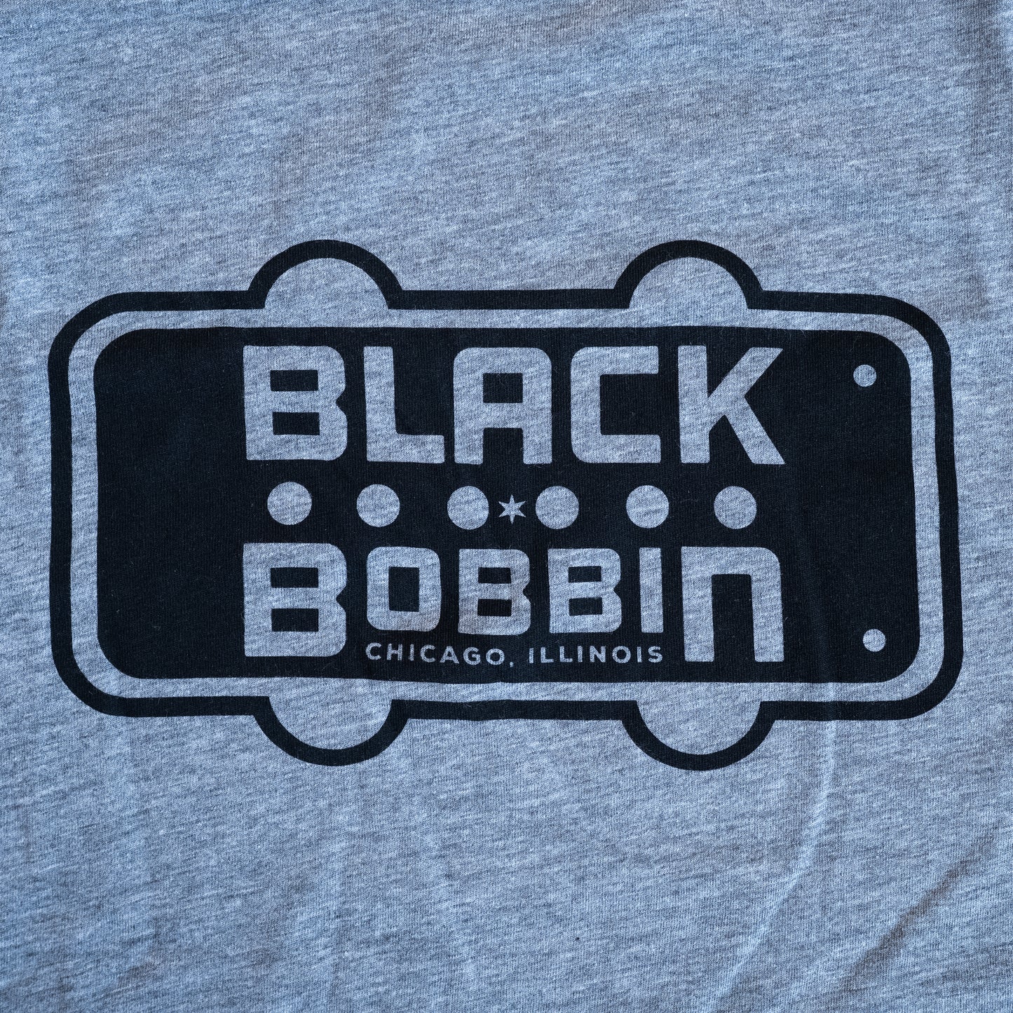 Black Bobbin Logo Shirt Heather Grey