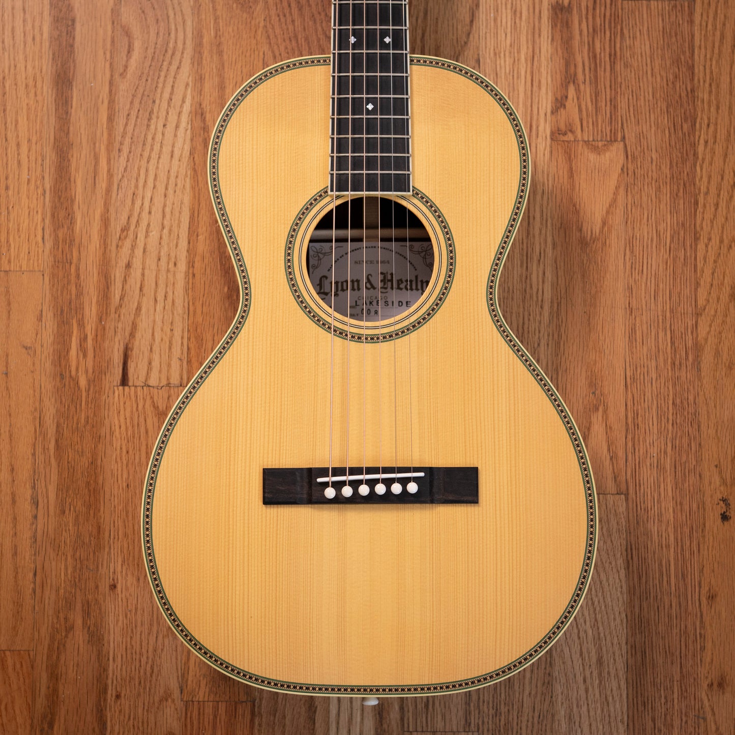Lyon & Healy Parlor Acoustic Guitar Indian Rosewood Satin USED