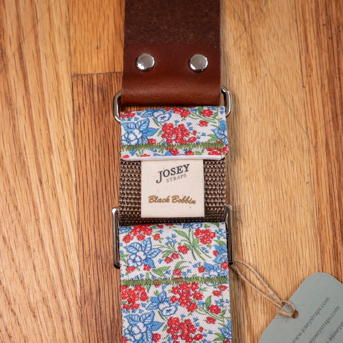 Josey Straps Black Bobbin Exclusive "Margery" Strap w/ Saddle Ends