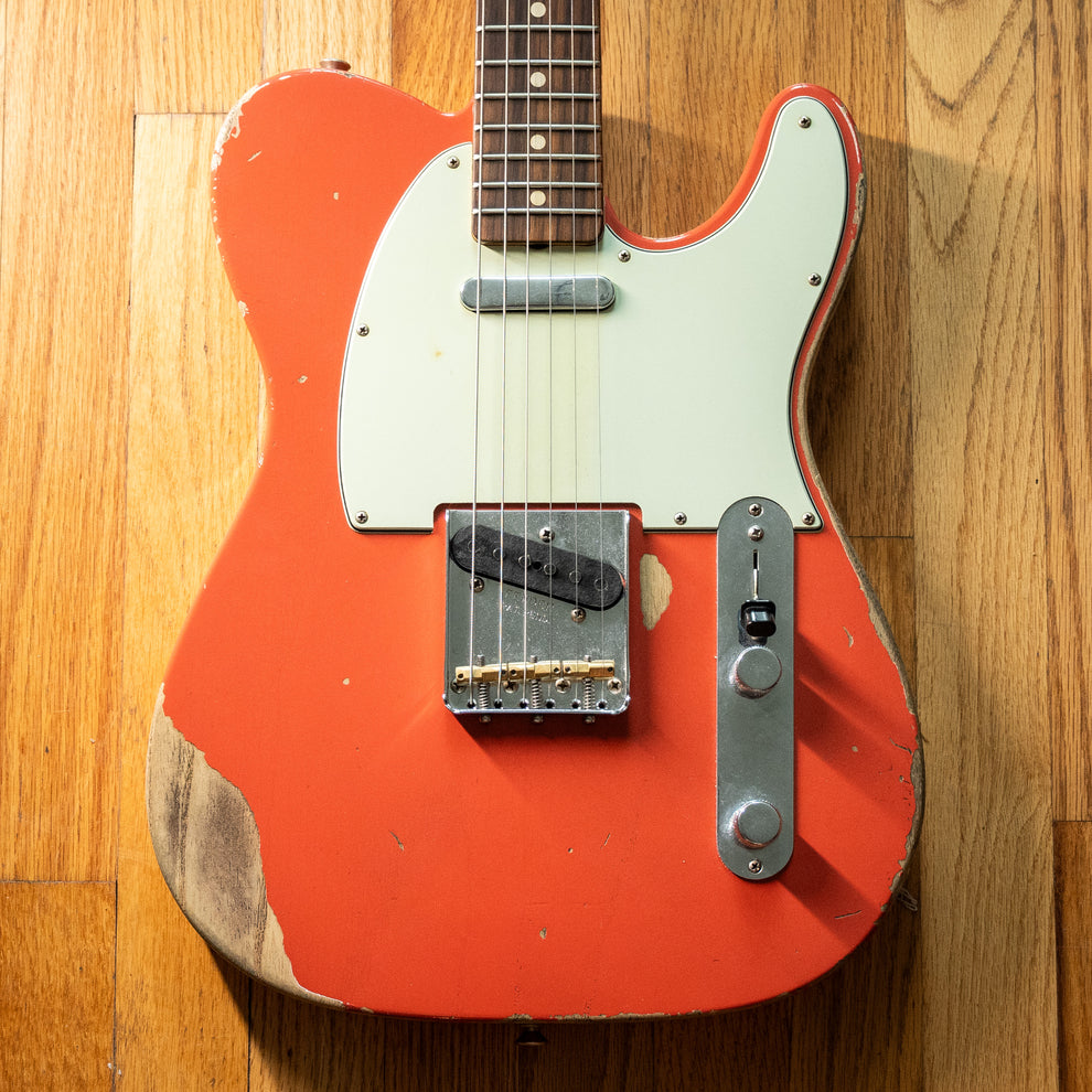 Fender CS Telecaster NAMM Edition Tahitian Coral 2017 w/OHSC – Black Bobbin
