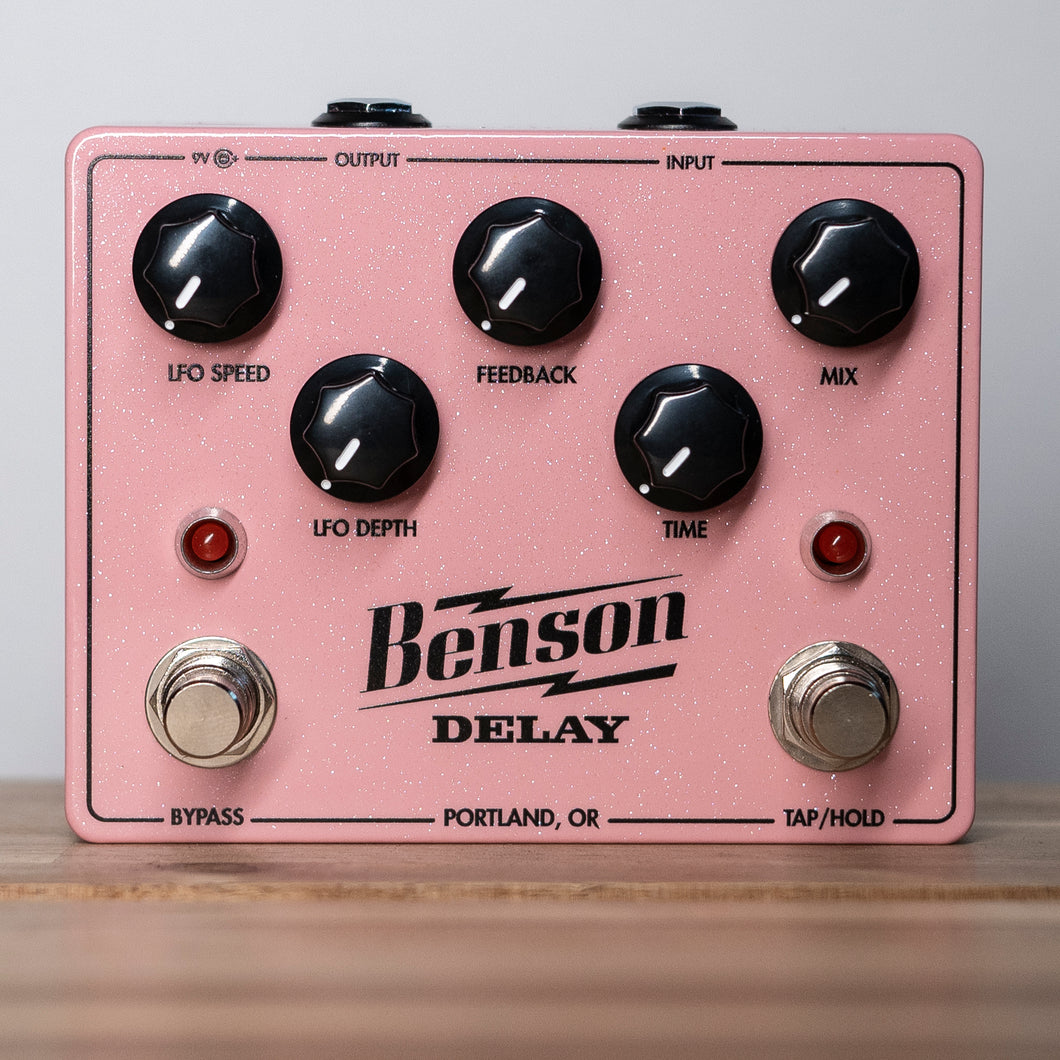 Benson Amps Delay Pedal Shell Pink Sparkle Exclusive