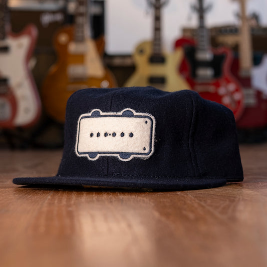 Black Bobbin Wool Hat Navy