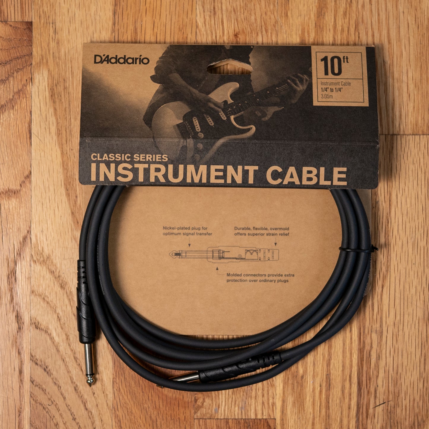 D'Addario Classic Series Instrument Cable, 10 feet