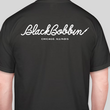 Load image into Gallery viewer, Black Bobbin &quot;Cable&quot; Logo Shirt
