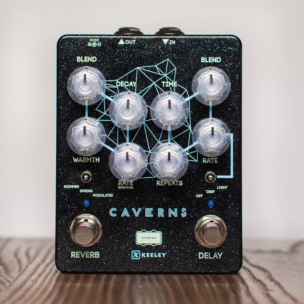 keeley caverns pedal Keeley Caverns Reverb Delay v2 Black Sparkle
