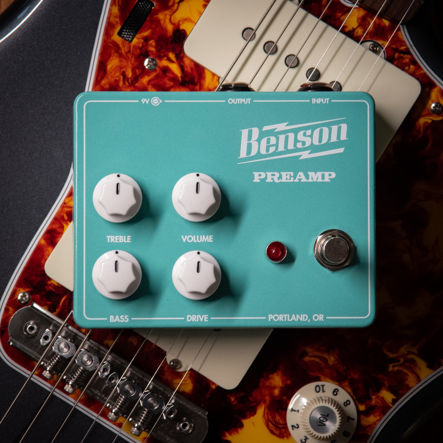 Benson Preamp Pedal Pearled Turquoise