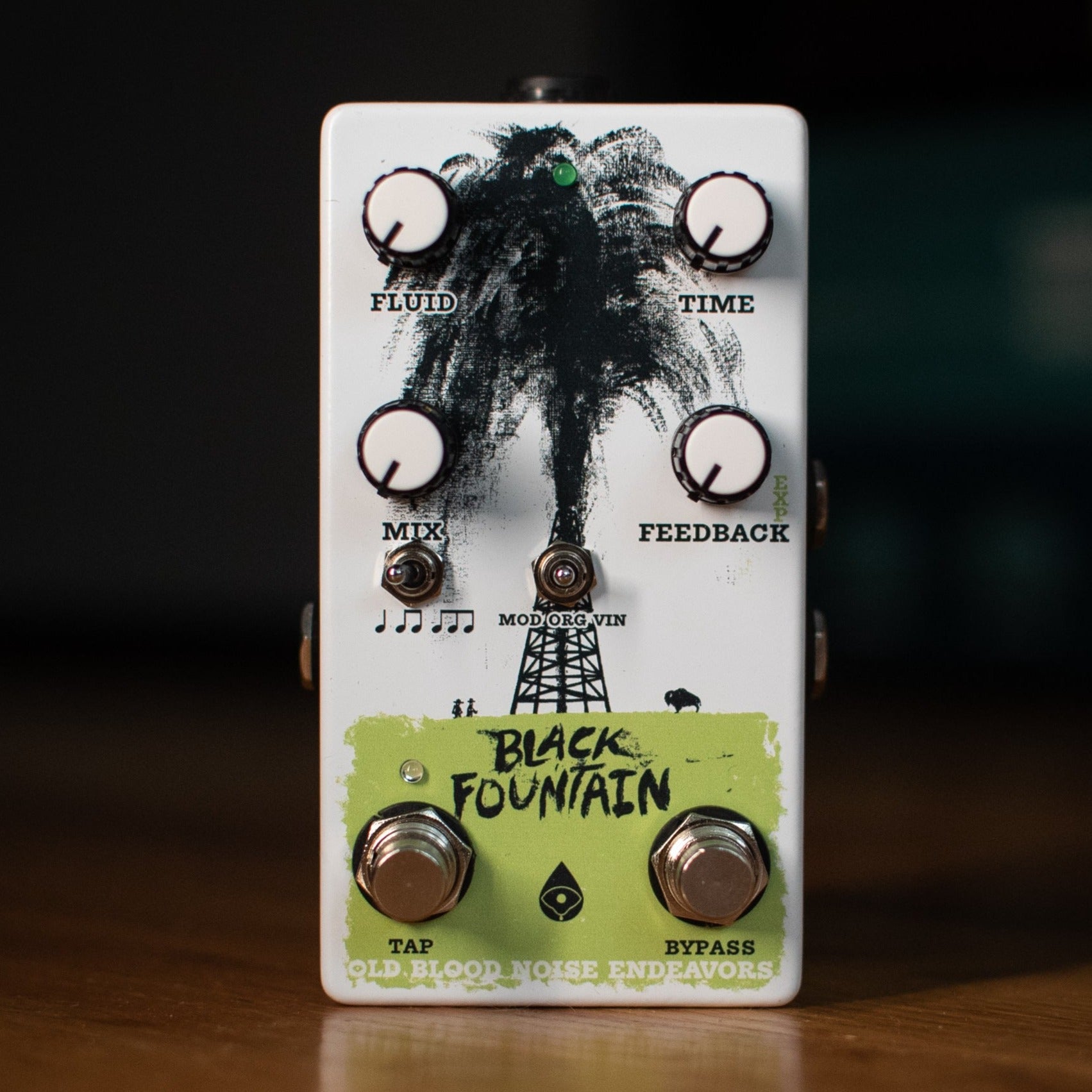 black fountain pedal Old Blood Noise Black Fountain v3 W/Tap Tempo "Sage" – Black Bobbin